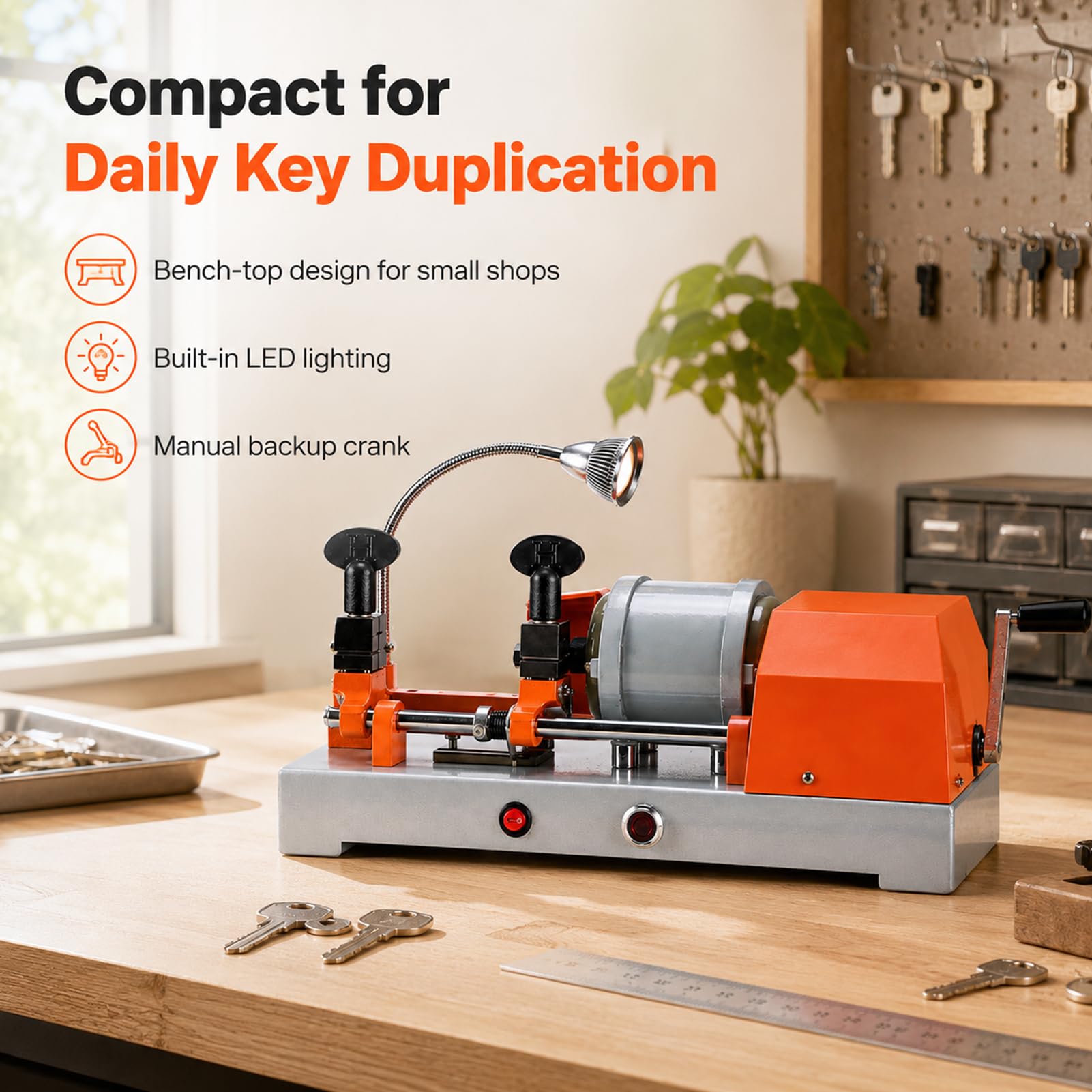 Apparecchiature multifunzionali per la duplicazione di Chiavi | Macchina duplicatrice 110 V | Duplicatore di chiavi con funzione di clonazione e due modalità di alimentazione