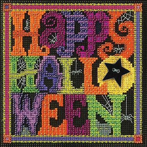 Kit point de croix Happy Halloween Mill Hill MH141622 avec boutons et perles