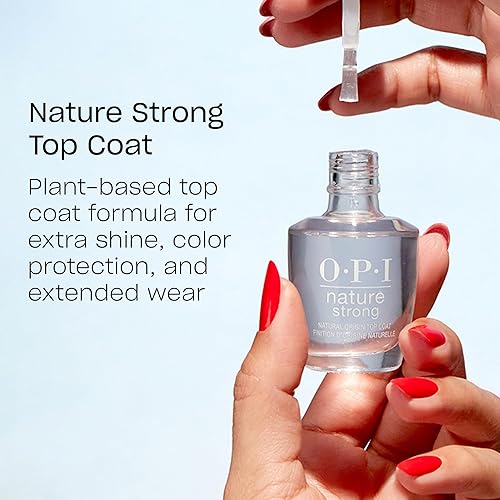 Miniatura 3 de OPI Nature Strong Esmalte de uñas vegano, capa superior, alto brillo, origen natural, esmalte de uñas libre de crueldad, 0.5 onzas líquidas