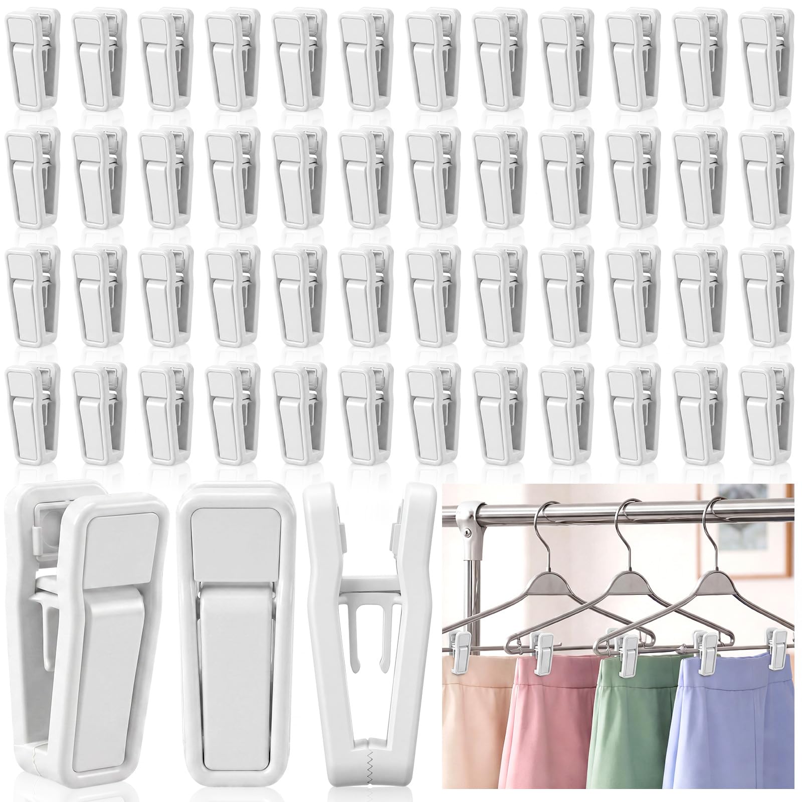 Pinces à linge pour cintres Yalikop antidérapantes pour jupes et pantalons