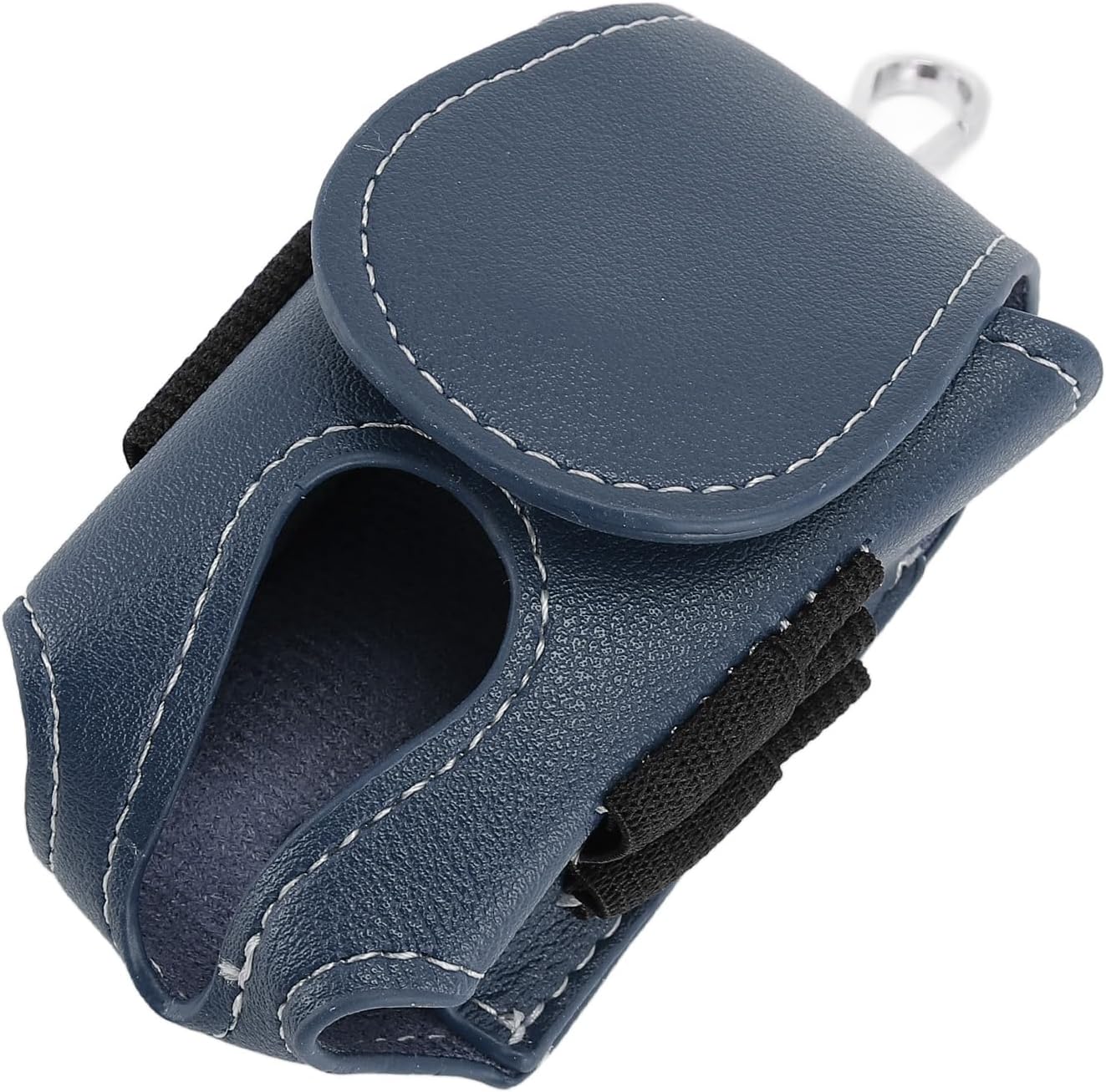 Club Ball Carry Pouch Waist Bag Handheld Golf Ball Water Storage PU Leather for Tee Accessories Multi Compartment Design (Dark Blue)