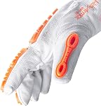 HexArmor Chrome Series 4022 Cut Resistant Safety Work Gloves with Oil Resistant Leather Palm
