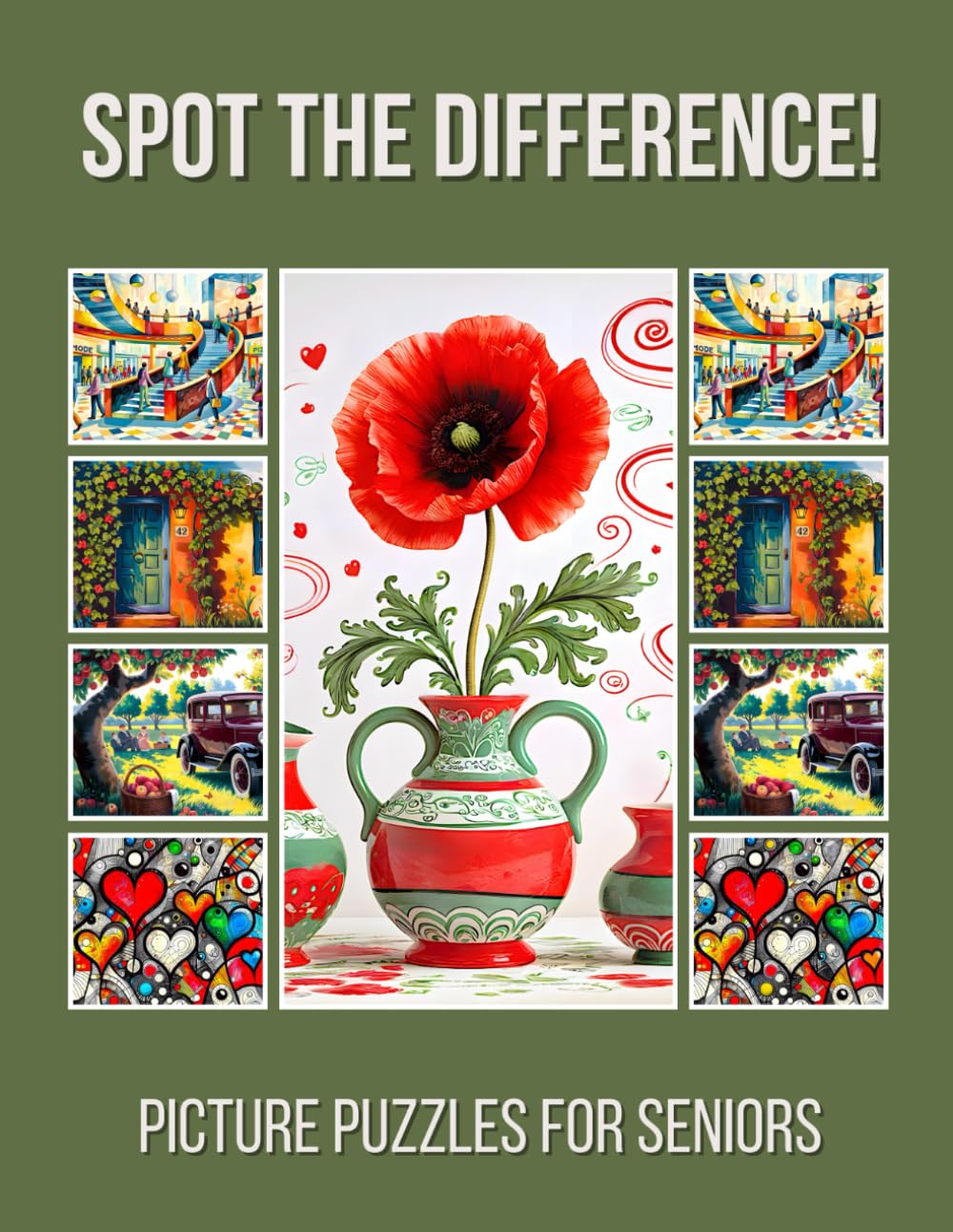 Spot The Difference! - Picture Puzzles For Seniors: Solutions Included - Large Format