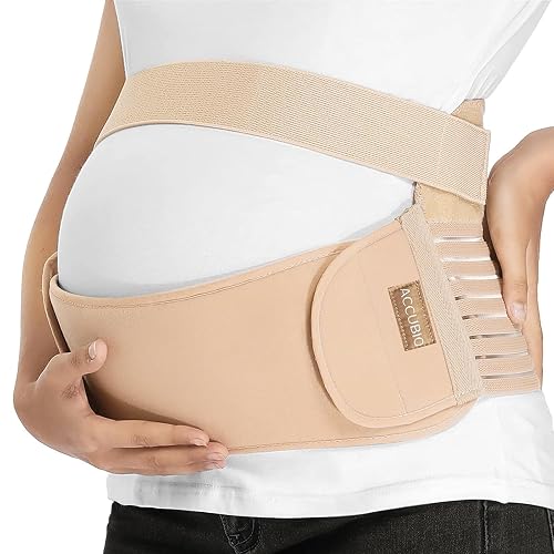 ACCUBIO Maternity Belly Band for Pregnant Women, Maternity Belt, Pregnancy Belly Support Band for Abdomen,Breathable and Adjustable Belly Brace, Relieve Waist and Back Pain (XXL)