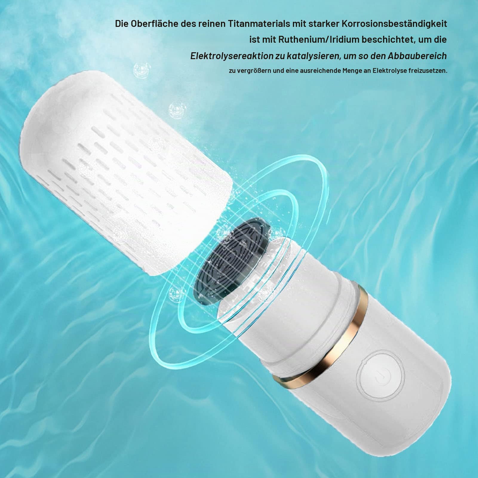 TOPINCN Obst und Gemüsereiniger, Tragbare 3600-mAh Kapselform Waschmaschine, Wiederaufladbare Automatische USB Haushaltsreinigungsmaschine (Weiß)