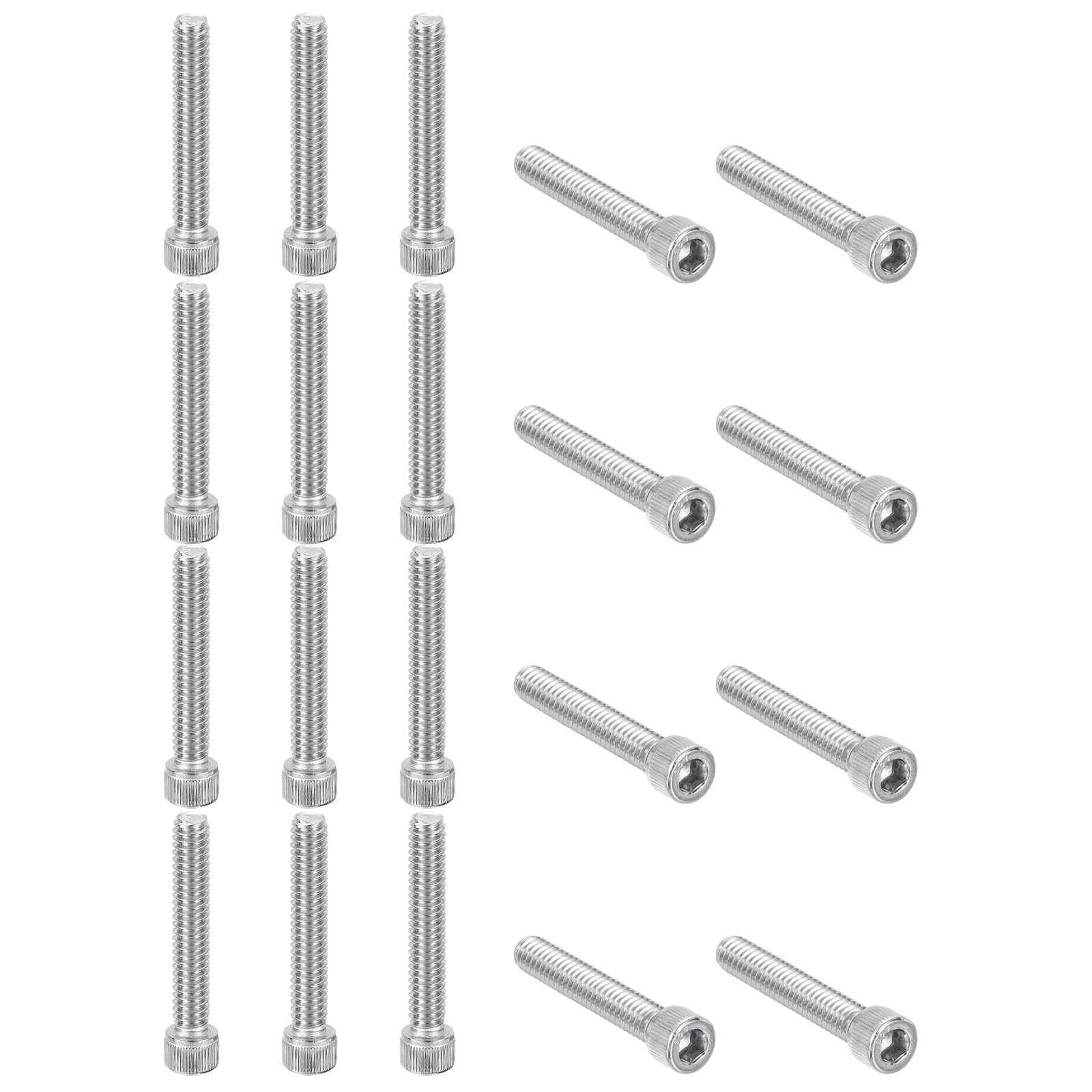 PATIKIL 1/4-20 x 1-1/2" Hex Socket Cap Head Screw Bolt, 20Pcs 304 Stainless Steel 18-8