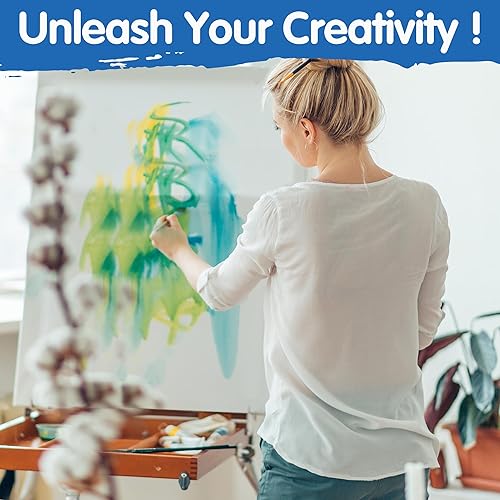 Miniatura 115 de FIXSMITH Lienzo estirado de 6 x 8 pulgadas, paquete de 12 lienzos blancos en blanco para pintar, imprimado, 100% algodón, perfil de 5/8 pulgadas