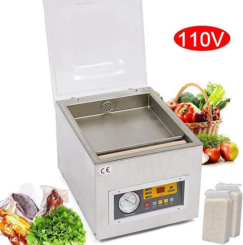 Miniatura 2 de DZ-260S - Máquina selladora al vacío de cámara de alimentos de cocina comercial, selladora de máquina de envasado de 110 V para ahorro de alimentos,