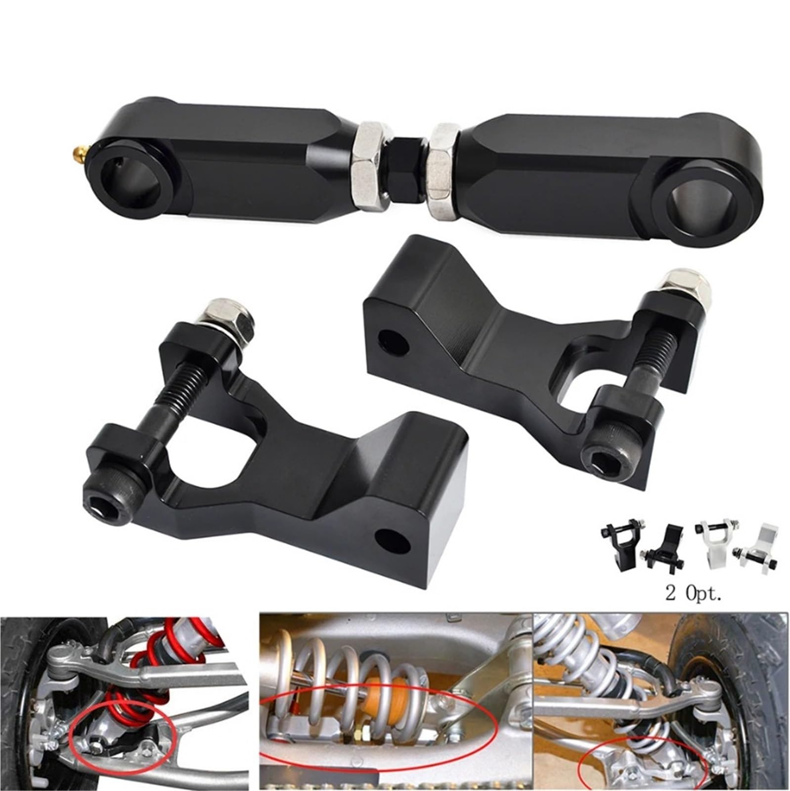 Łącznik obniżający Do Yamaha Raptor 350 2004-2013 przedni tylny zestaw obniżający Dolne łączniki zawieszenia | Adapter zestawu obniżającego przód i tył ATV