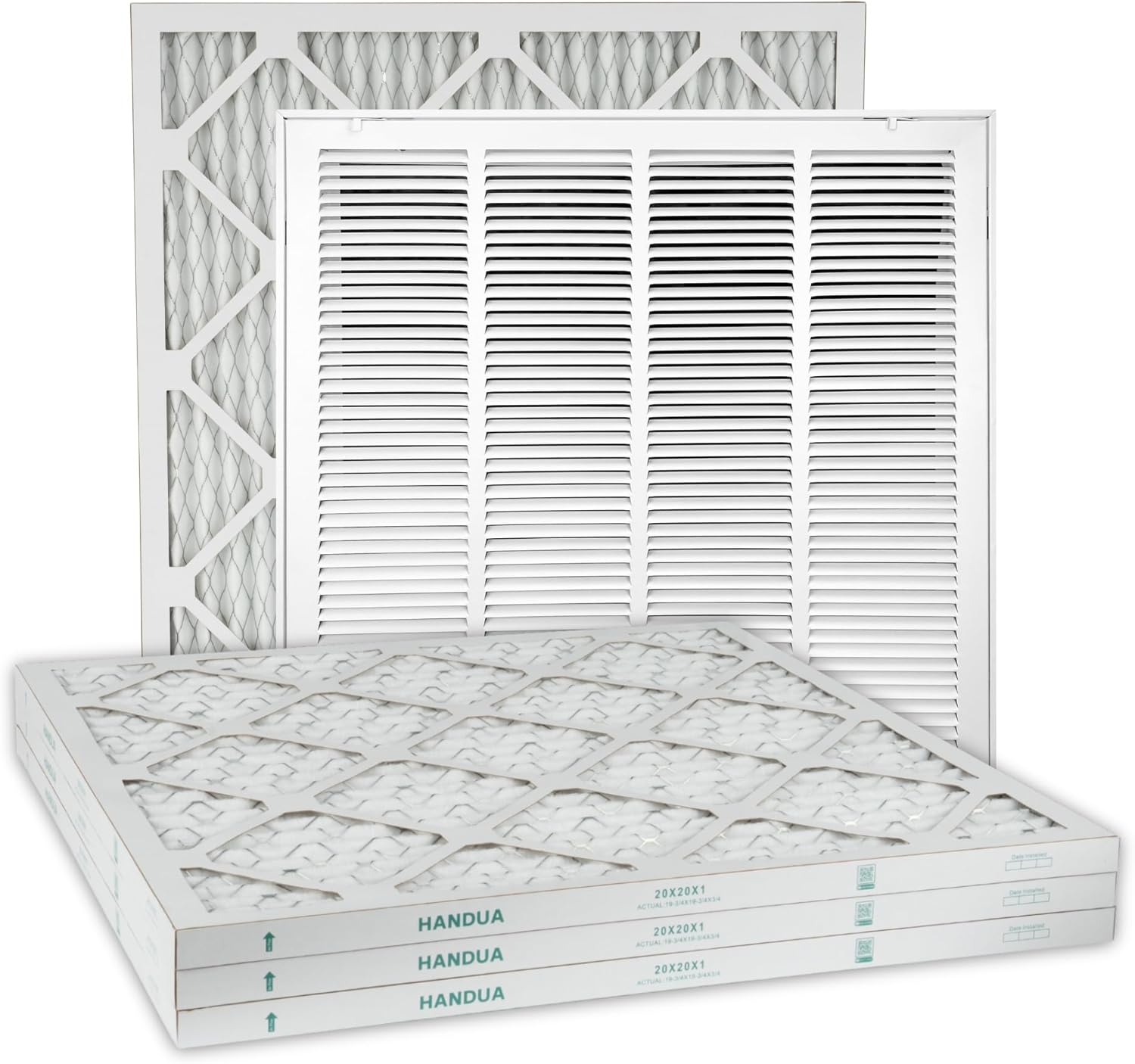 Handua 20"W x 20"H [Duct Opening Size] Steel Return Air Filter Grille