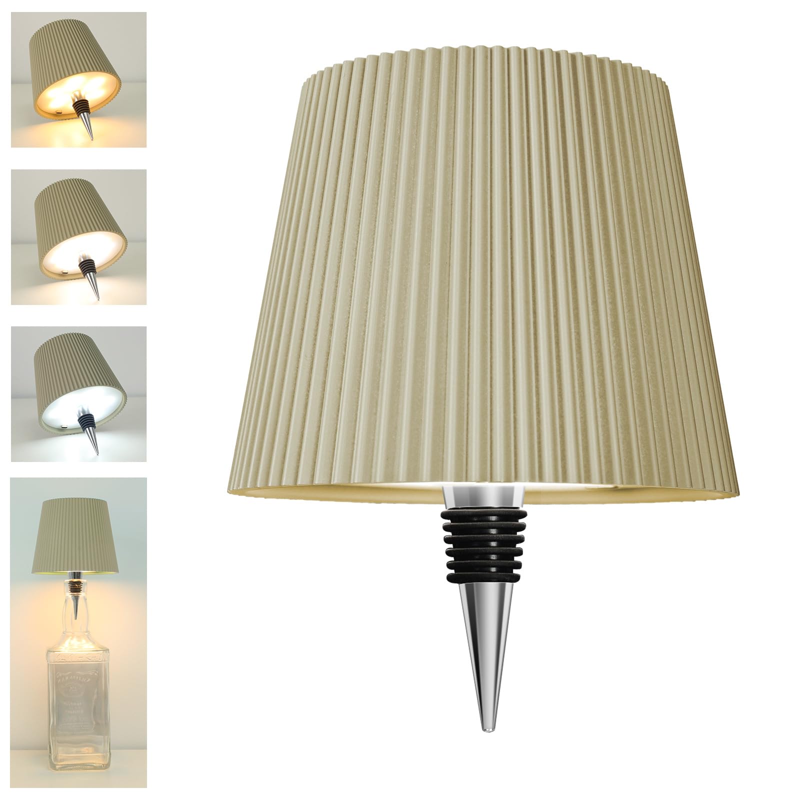 Lampada Da Esterno Da Terra Beaeet Lampada Da Tavolo A Bottiglia Senza Fili Ricaricabile Via USB Lampada Da Terra Ricaricabile - 9