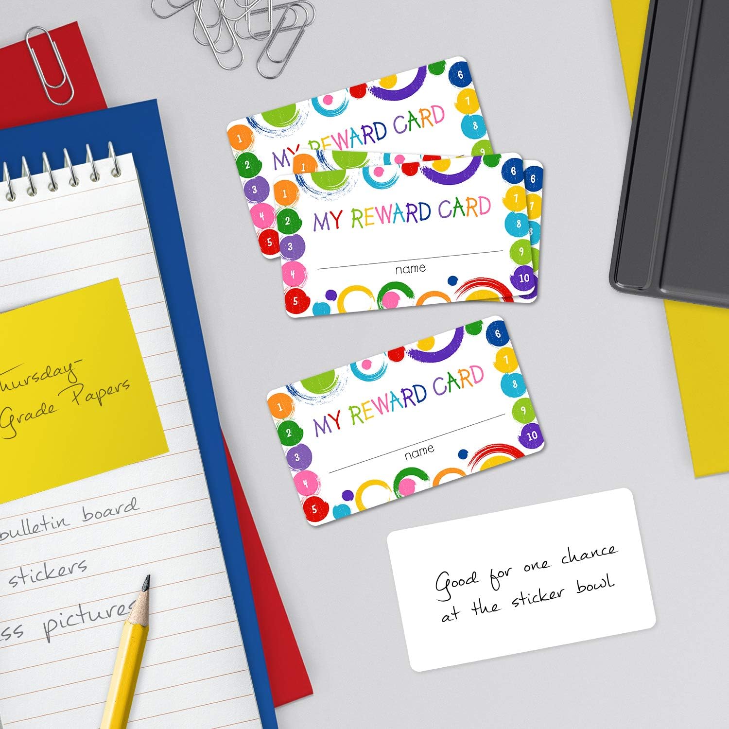 Canopy Street Bubbly And Bright Classroom Reward Cards / 100 School Students Behavior Incentive Cards/Colorful Motivational Teacher Awards image 4