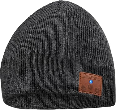 Bluetooth Beanie for Men Women, 24 Hours Play Time Knit Beanie Hat, Wireless Beanie Hat with Headphones, Bluetooth Music Beanie Ideal Tech for Birthday Valentines Day