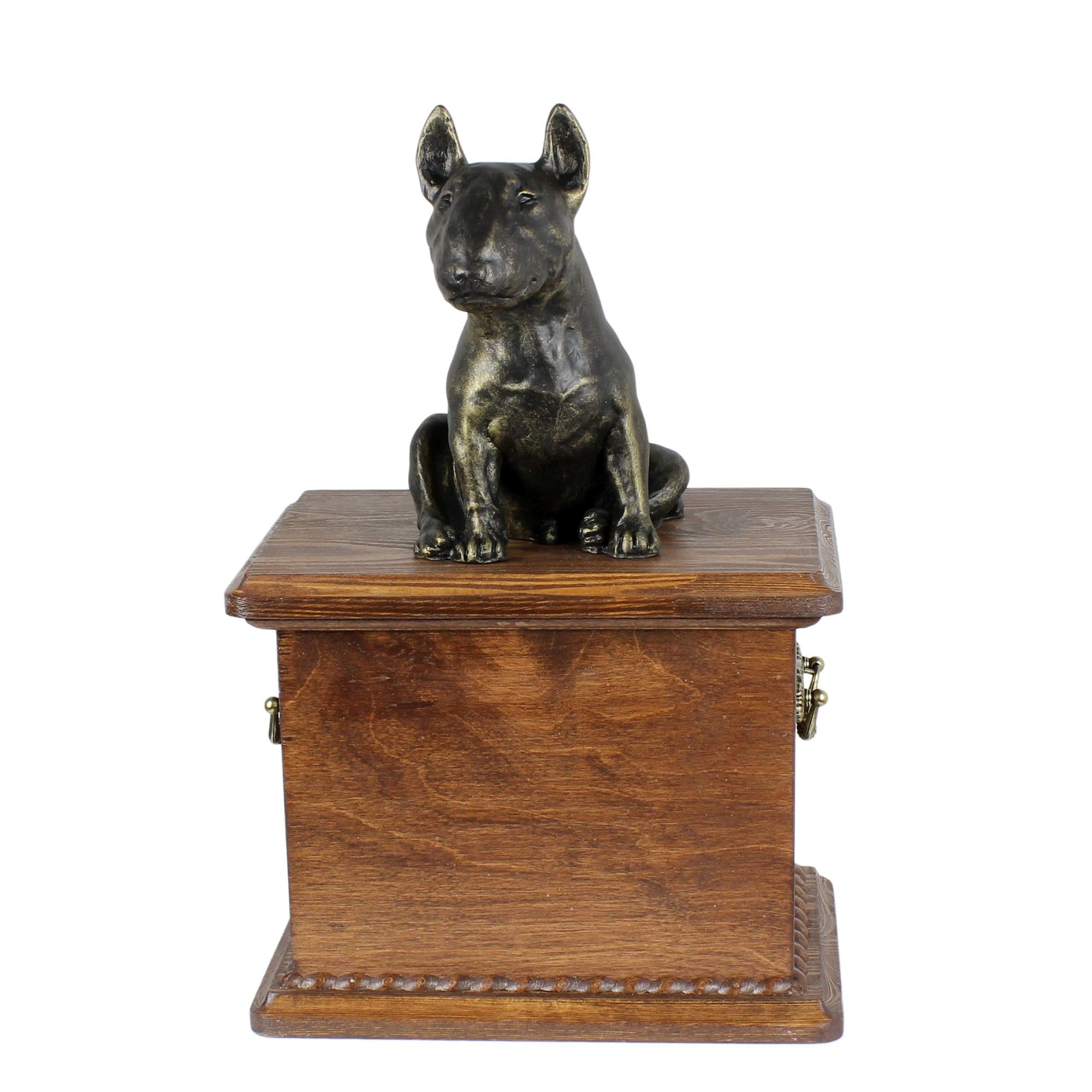 Urne de chien personnalisee pour deuil et cendres Bull Terrier