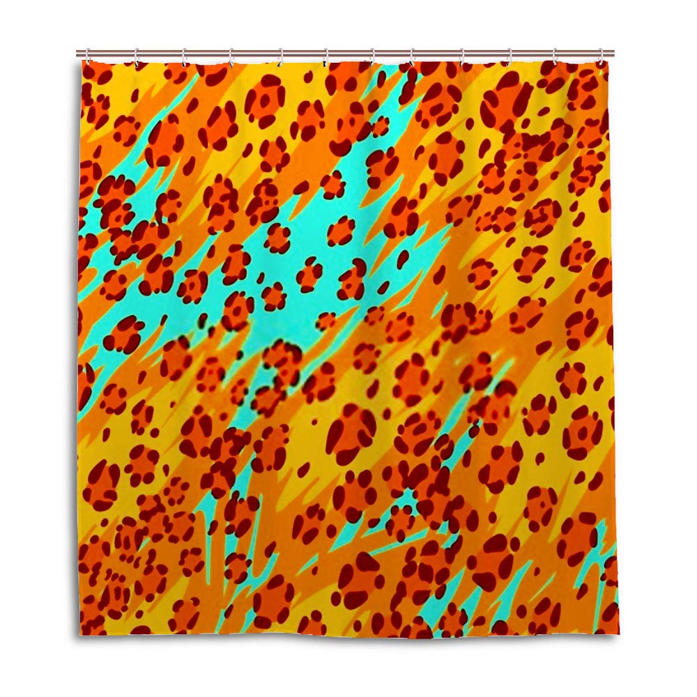 Rideau de douche sans couture anti-moisissure tissu polyester imperméable effet peau d'animal