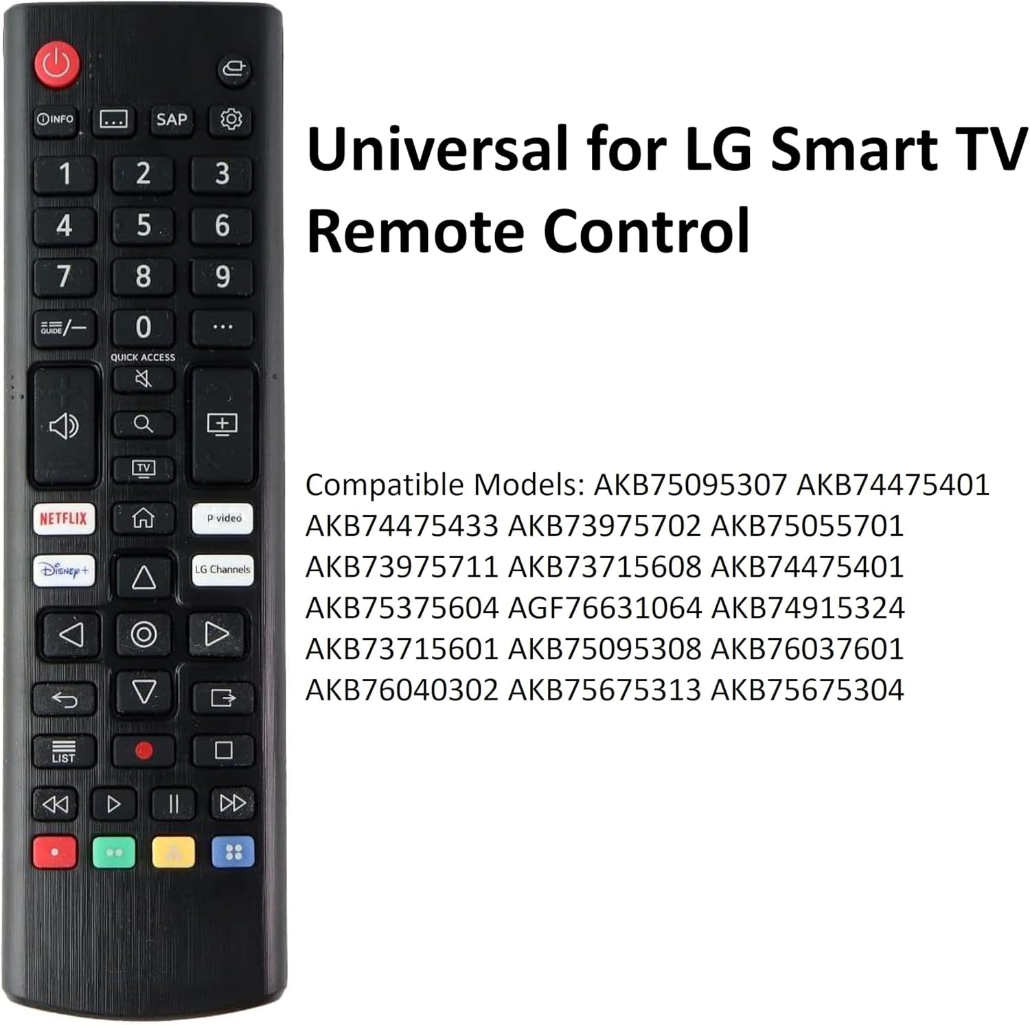 Universal for LG Smart TV Remote All Models AKB75095307 AKB75375604 AKB74915305 AKB76040302 AKB76037601 AKB75855501