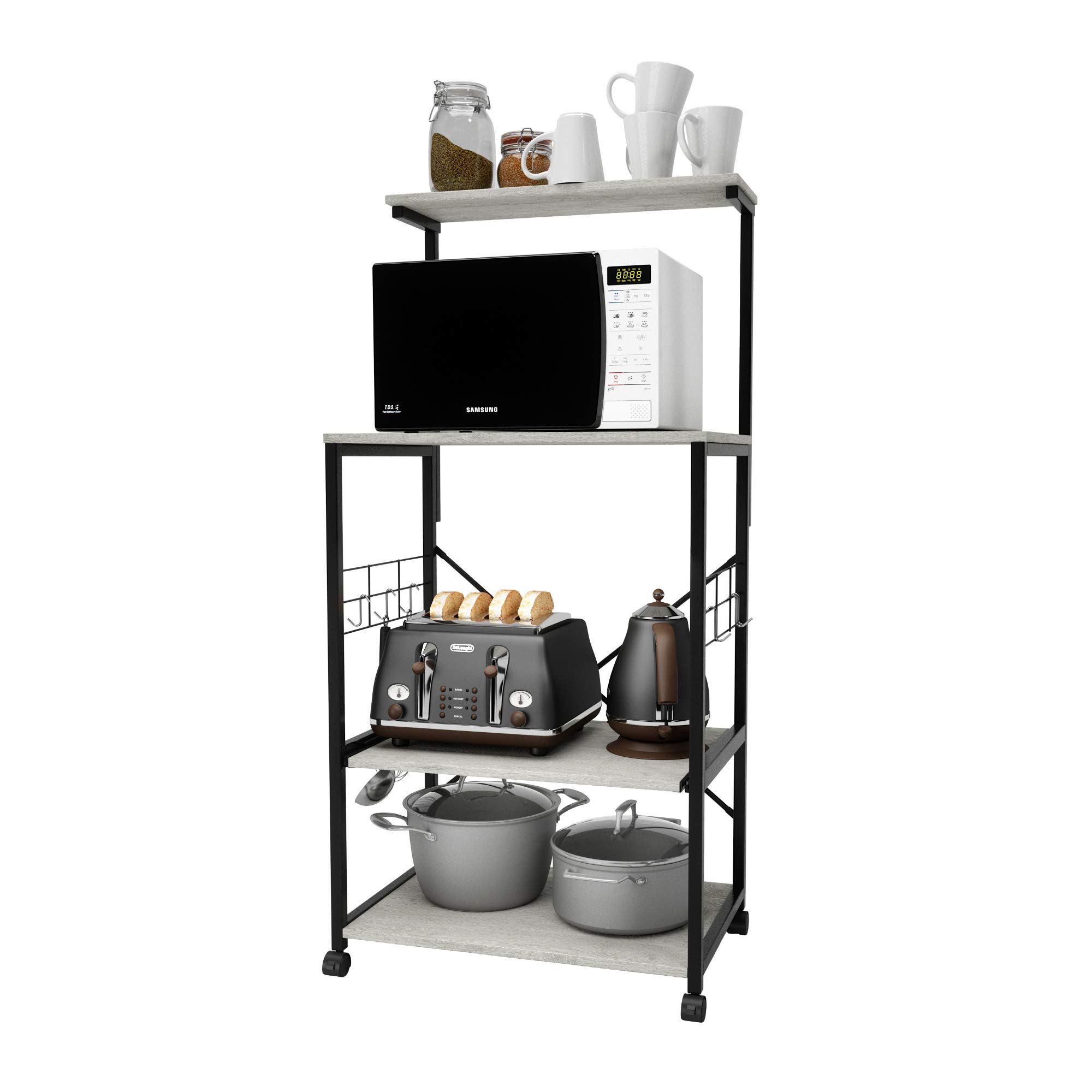 Buy Bestier Kitchen Bakers Rack Microwave Stand Kitchen Cart on Wheels