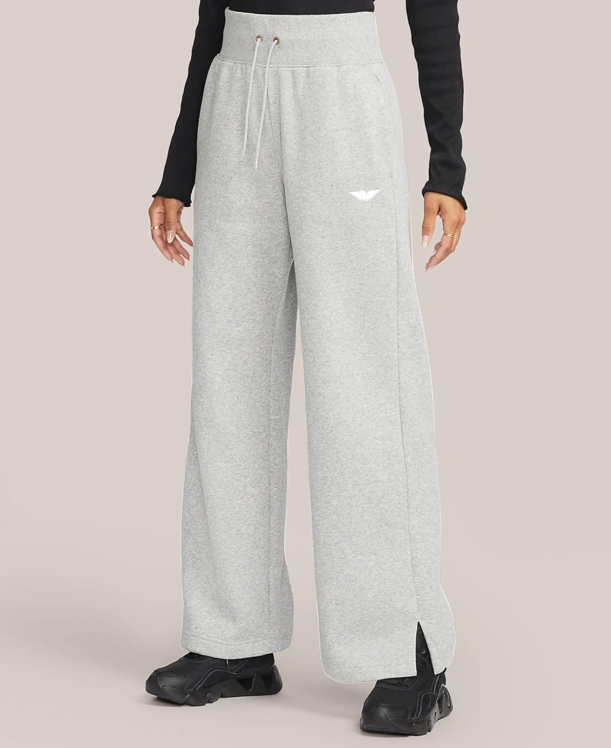 AMERICAN HEAVEN Women's Super Fleece Sweatpants | High-Waisted Wide- Leg Yoga Drawstring Fashion Pants | Multi Packs Colors