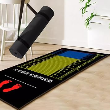 UrbanUp Long Jump Mat Non Slip Physical Training Board for Carpeted/Smooth Floor/Tiles, Outdoor Wear-Resistant Jump Rope Mat, Multi-Purpose Floor PadColorBlack