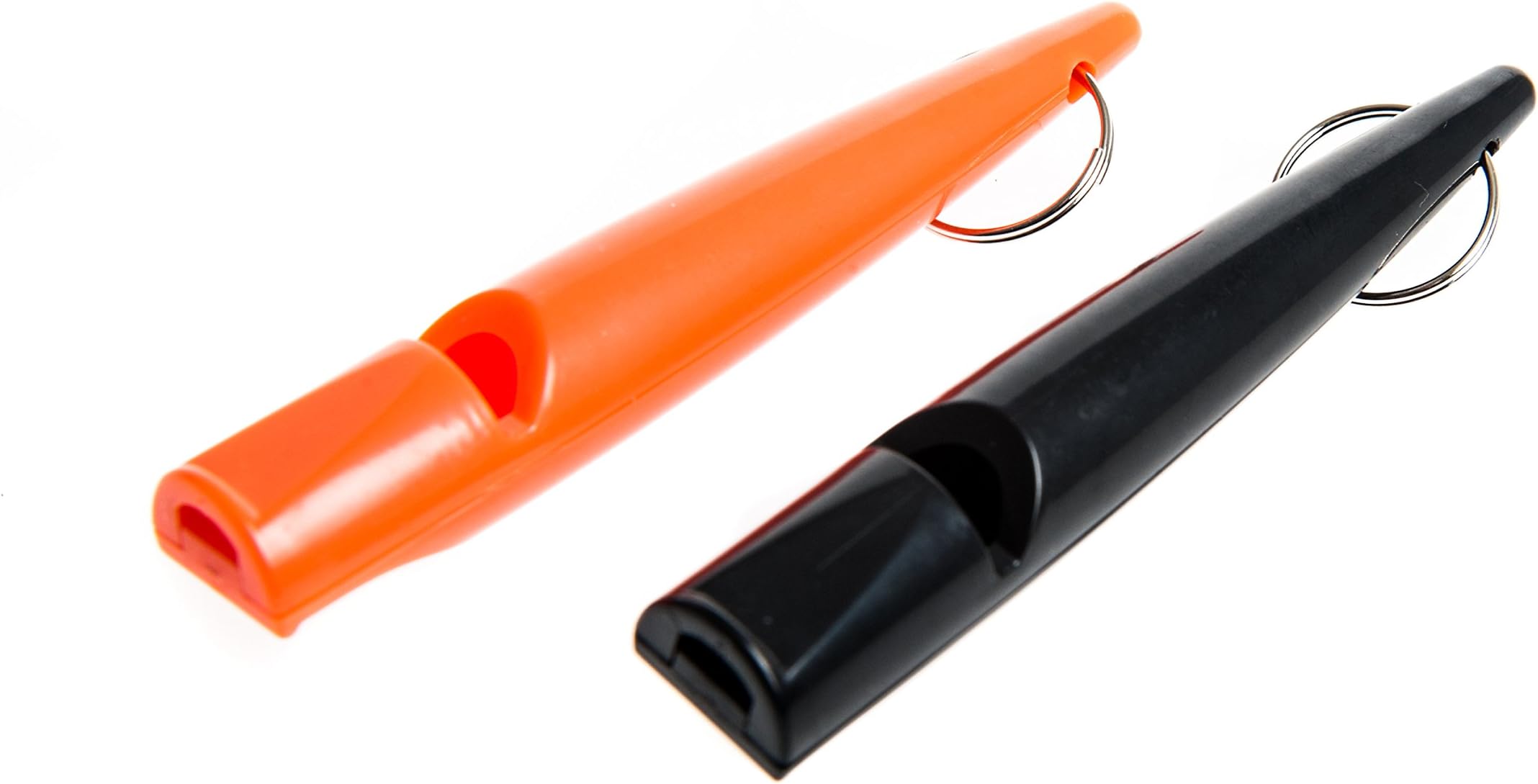 Twin Pack of Professional High Pitch Plastic Dog Whistle for Recall Training Complete with 2 PCS Whistles, Lanyards and Keyrings