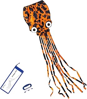 kizh Kite Octopus Large Frameless Soft Parafoil Kites for Kids and Adults Easy Flyer Kite for Beach Park Garden Playground...