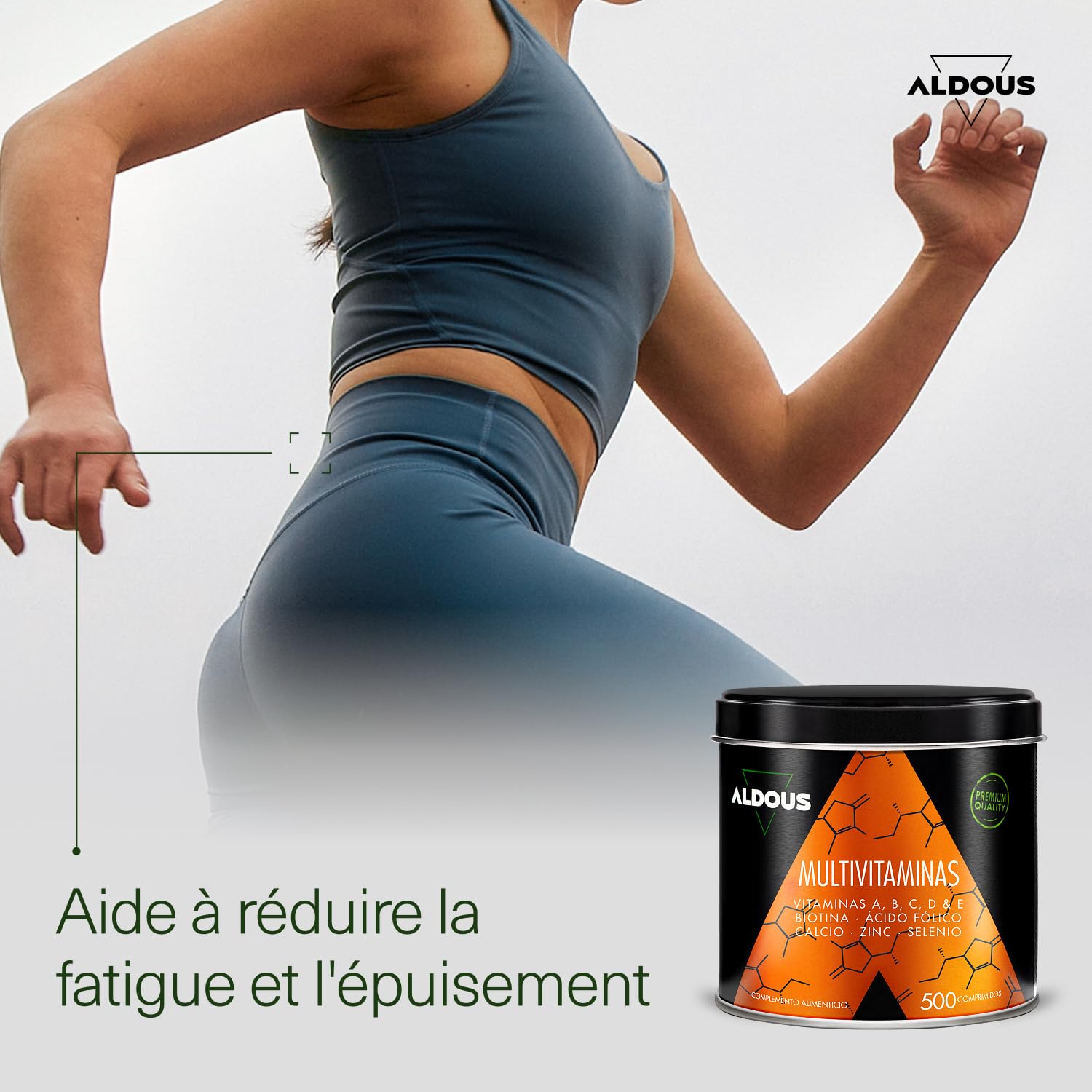 Vitamines, Minéraux et Compléments - 500 Comprimés + 1 an - Avec Vitamine C | Vitamines D, E, A, B, Biotine, Acide Folique, Calcium, Zinc, Sélénium - Immunité, Fatigue, Cheveux - Complement alimentaire
