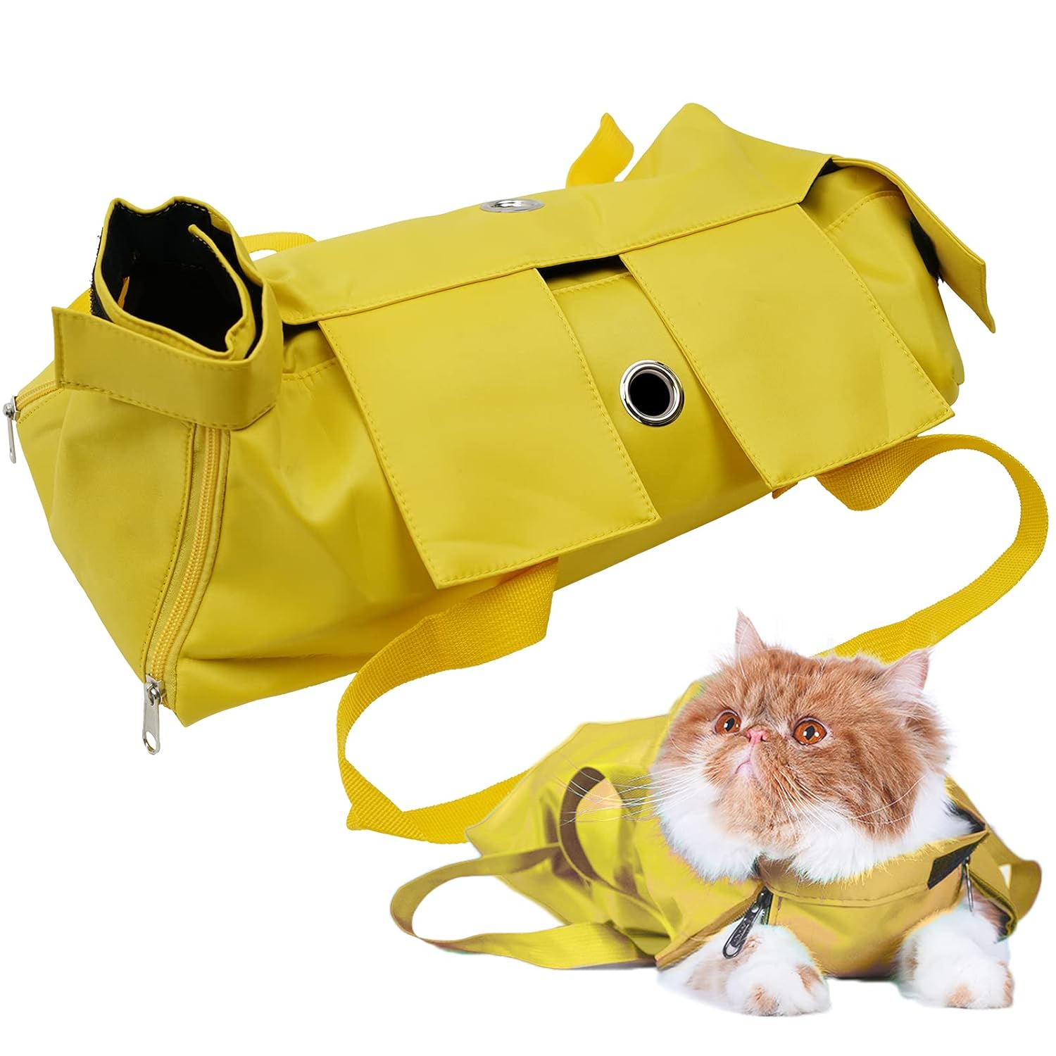 Cat’s Restraint Bag for Claw Care Nail Trimming AntiScratching Grooming Bag for Cats Medical