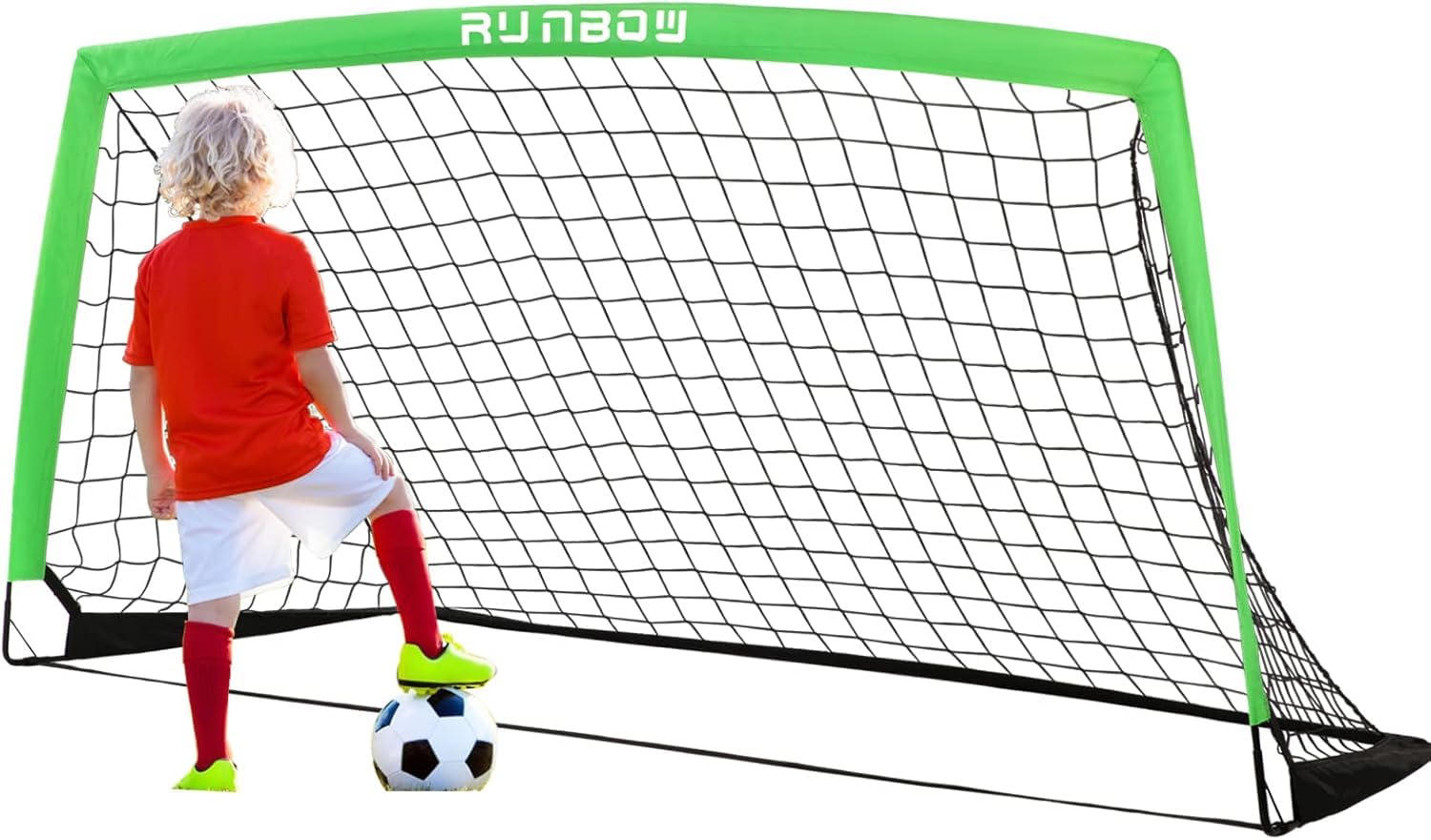 182 x 121cm Kinder Fußballtor, Faltbar Outdoor Übung Fußballnetz für Garten