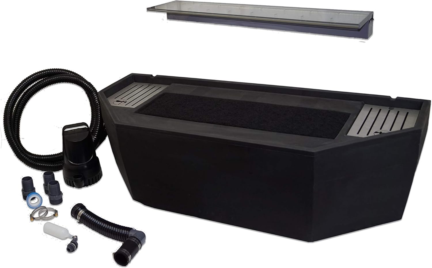 Half Off Ponds Elegant Spillway Kits - SE36-BK - 36" Lighted Color-Changing Acrylic Spillway Kit with 65-Gallon PondBuilder Basin