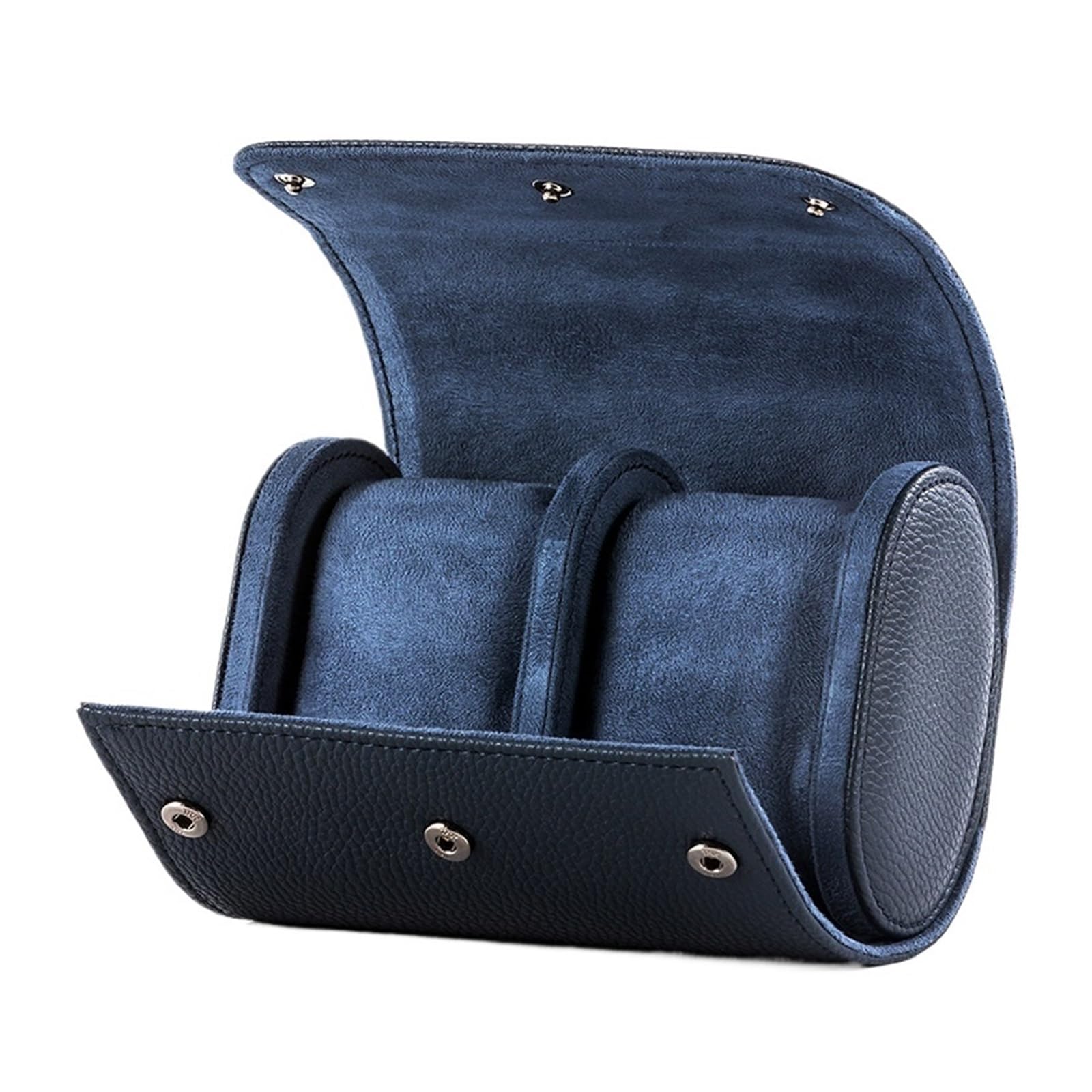Custodia da viaggio for orologio da uomo con 1 slot 2/3 | Custodia da viaggio for orologio a 3 slot, organizer portatile for riporre orologi da uomo e accessori(2 slot blue)