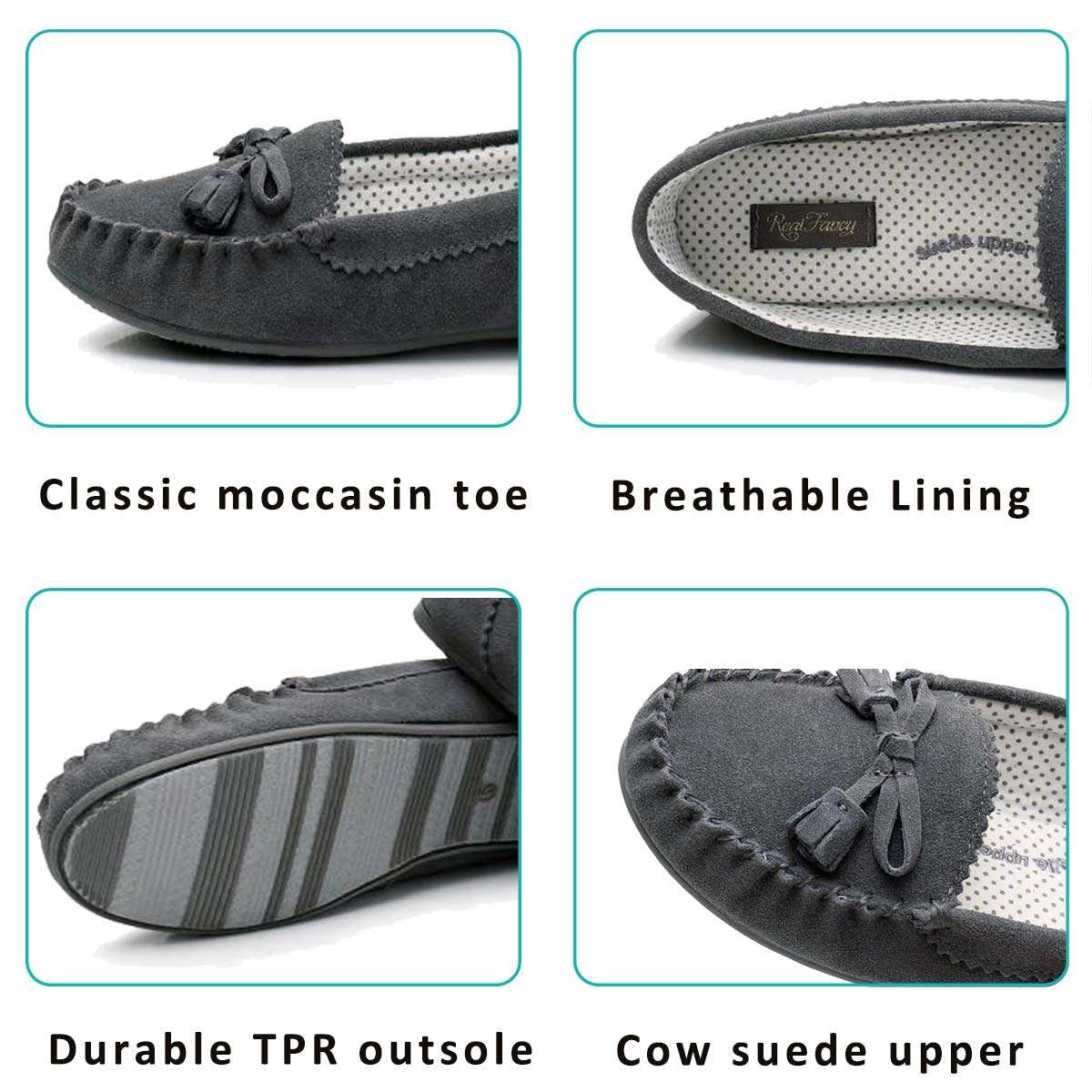 Moccasin Slippers for Women Flat Casual Comfortable Loafer Shoes Womens Moccasin Slippers Spring Driving Moccasins Shoes