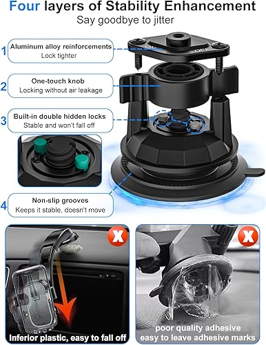 Miniatura 3 de Soporte para tablet para automóvil, soporte antivibraciones para techo corredizo para camioneta, automóvil, camioneta, camioneta, soporte de metal