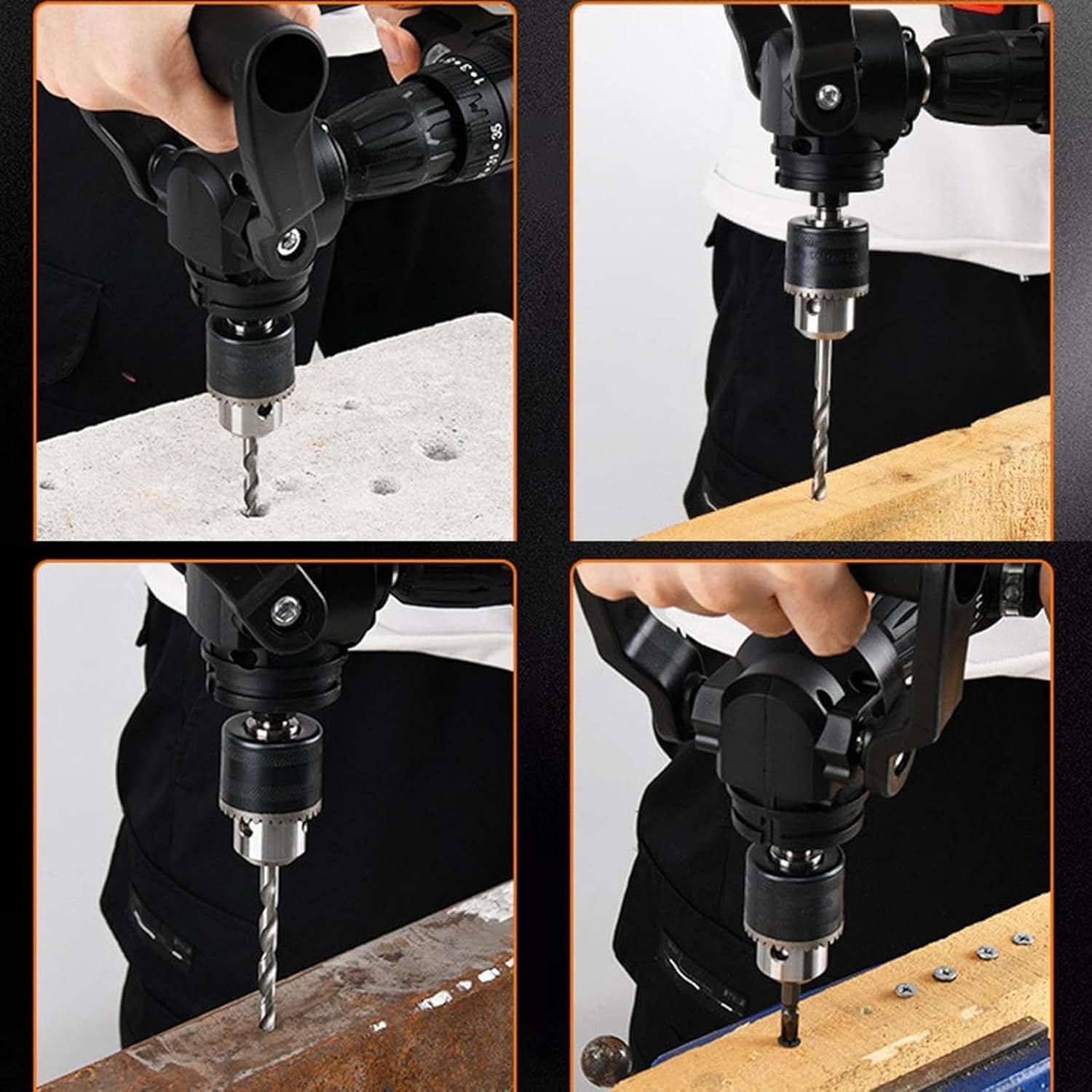 Even 90 Degree Drill Attachment, Right Angle Drill Adapter with Auxiliary Handle, Adjustable. - Image 8 thumbnail