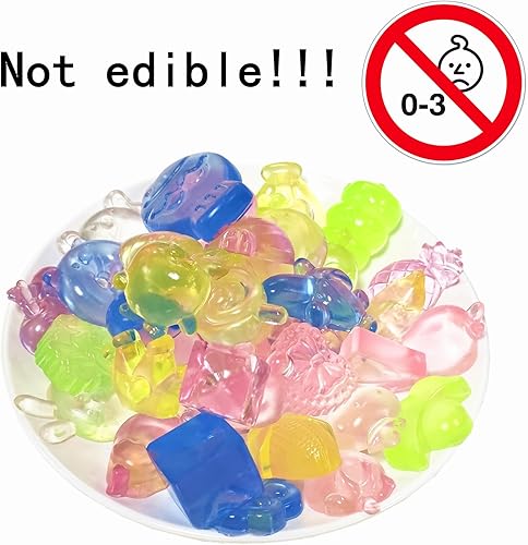 Miniatura 3 de Paquete de 40 juguetes esponjosos Mochi de la serie de cristal, cumpleaños, recuerdos de fiesta, premios de aula, rellenos de bolsas de golosinas