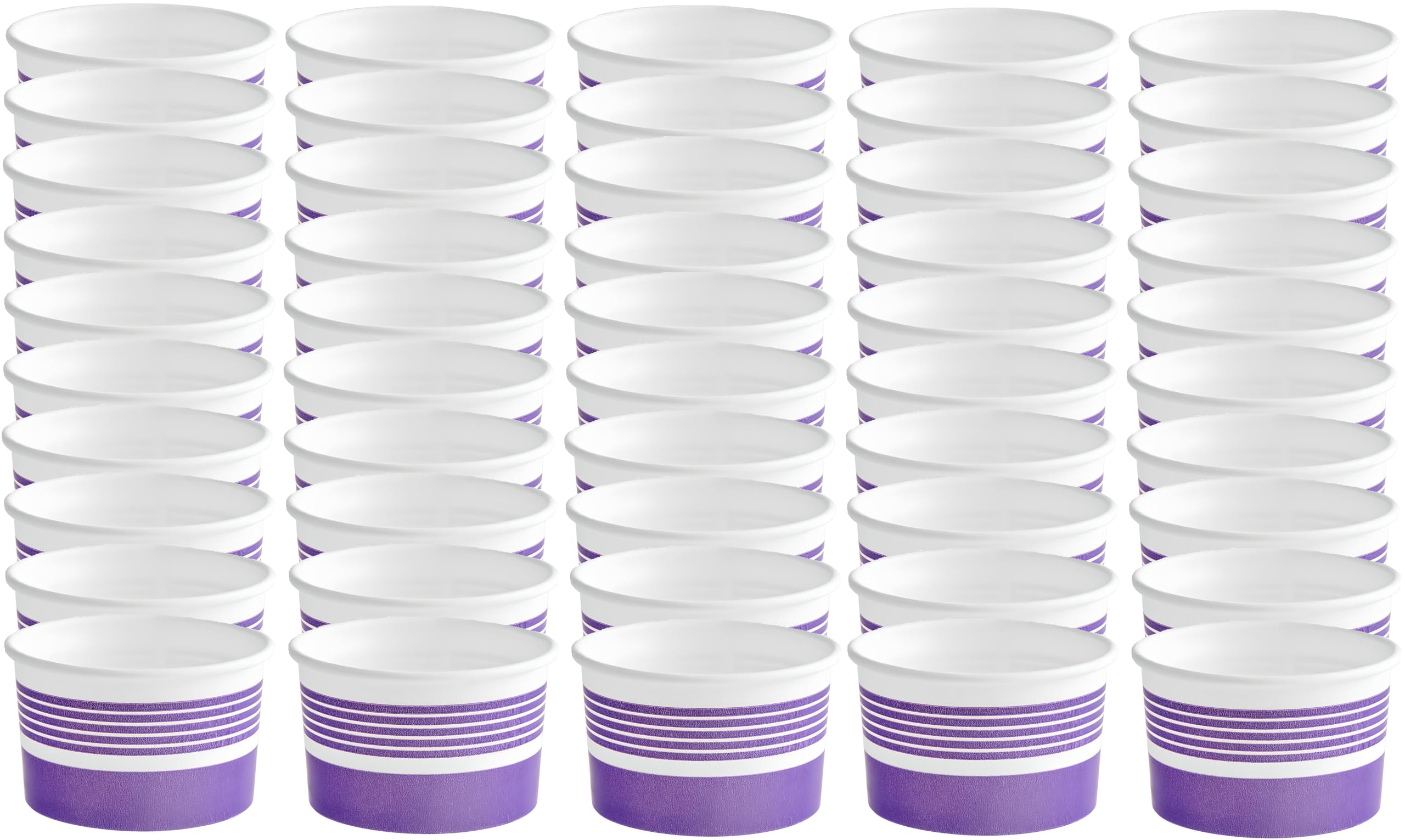 OCS Parts Paper Ice Cream Cups | 50-Count | 6 Ounce Disposable Dessert Party Cups for Frozen Yogurt, Ice Cream, Hot or Cold Foods | Heavy Duty Leak