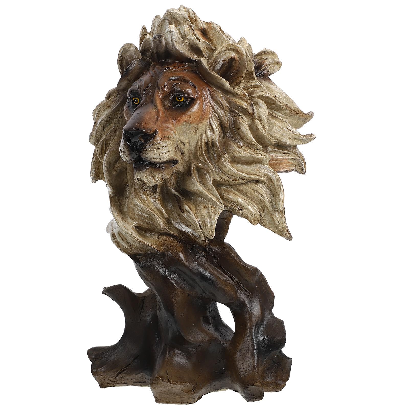 Statua Testa di Leone in Resina per Decorazione Tavolo
