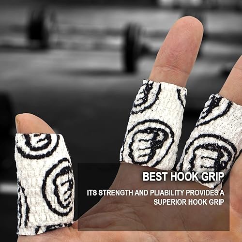 Miniatura 4 de WOD Nation Weightlifting Hook Grip Tape - Bulk Packs of 3, 12, 24 Rolls (23ftRoll) Comfortable & Stretchy Athletic Thumb Tape for Weight Lifting &