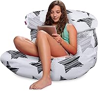 Vista 847 de Posh Creations Puf estructurado cómodo para jugar, leer y ver la televisión, Malibu Lounge, tela de lona para colorear, criaturas