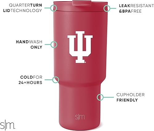 Miniatura 54 de Simple Modern Vaso con licencia oficial de 30 onzas con tapa abatible y pajitas, vaso aislado de acero inoxidable, regalos para hombres, colección