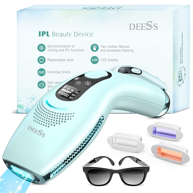 DEESS Laser Hair Removal for Women and Men GP590PRO Fastest ICE Auto Cooling IPL Hair Removal Device Safe