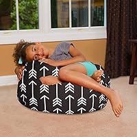 Vista 239 de Posh Creations - Puff para niños, adolescentes y adultos, incluye funda extraíble y lavable a máquina, tamaño grande de 38 pulgadas, lona con diseño