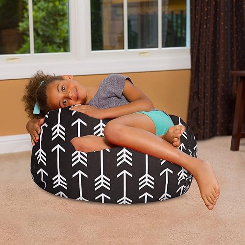 Miniatura 256 de Posh Creations - Sillón puff para niños, adolescentes y adultos, incluye funda extraíble y lavable a máquina, grande de 38 pulgadas, piel de conejo