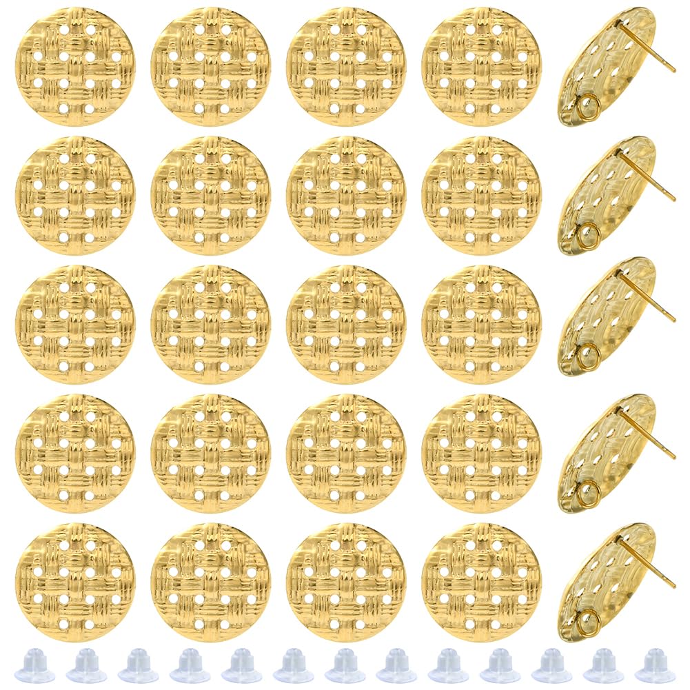 Tiges de boucles d'oreilles rondes 18k pour fabriquer des bijoux personnalisés au quotidien