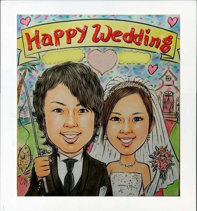 とっておきし福袋 アクリル額装ウェルカムボード 筆文字 似顔絵 ウェルカムボード