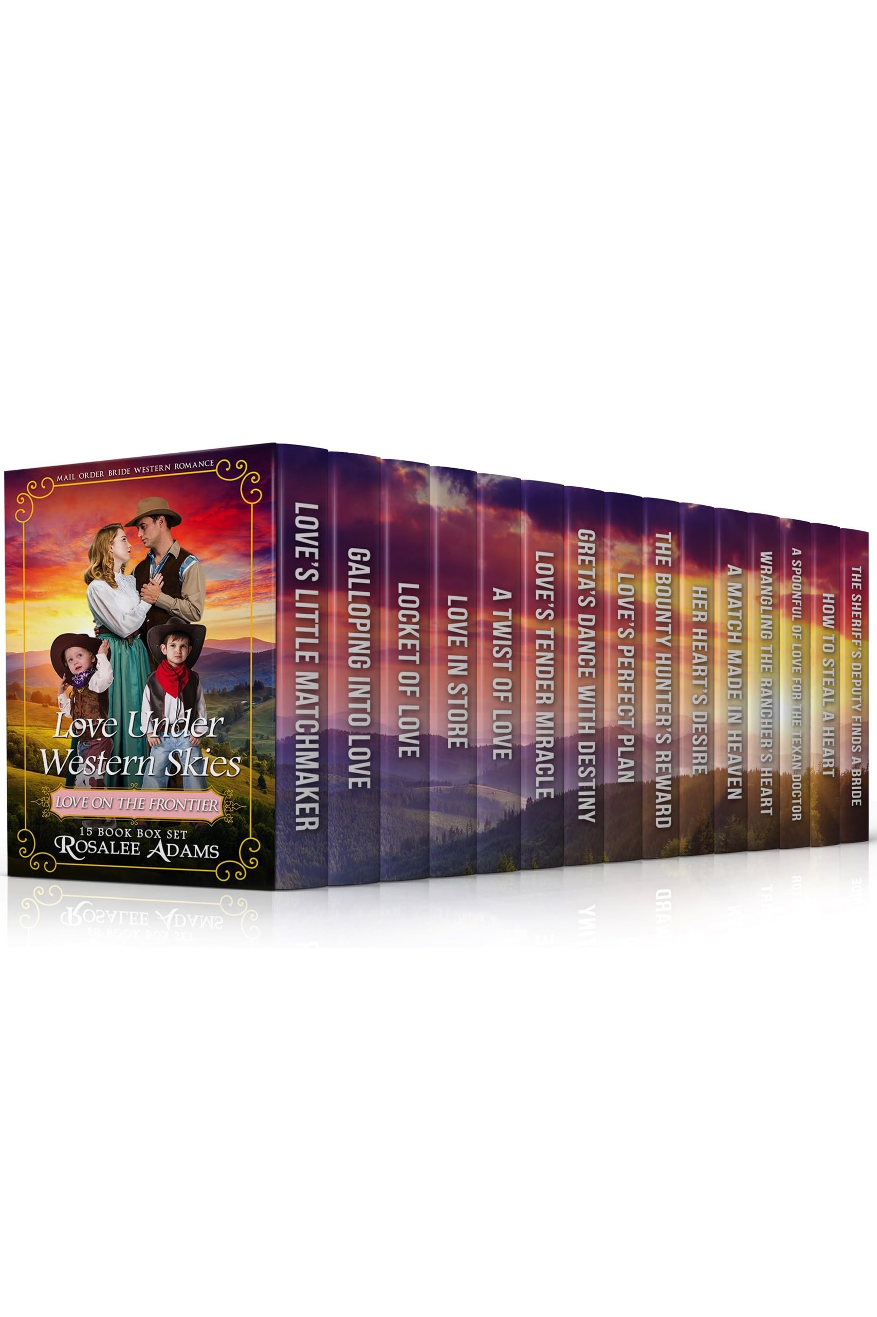 Love Under Western Skies: 15 Book Box Set of Sweet, Clean, Mail Order Bride Historical Western Romance