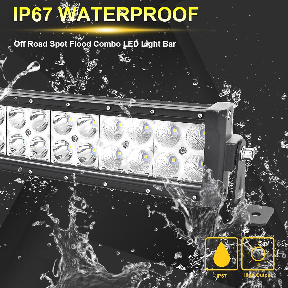 Willpower 180 W zakrzywione listwy oświetleniowe LED, 18000 lm, listwa LED, cienkie światła robocze do jazdy w terenie, światła przeciwmgielne, listwa oświetleniowa z uchwytem montażowym do ciężarówki, łodzi, samochodu, ATV, SUV, UTV 4 x 4