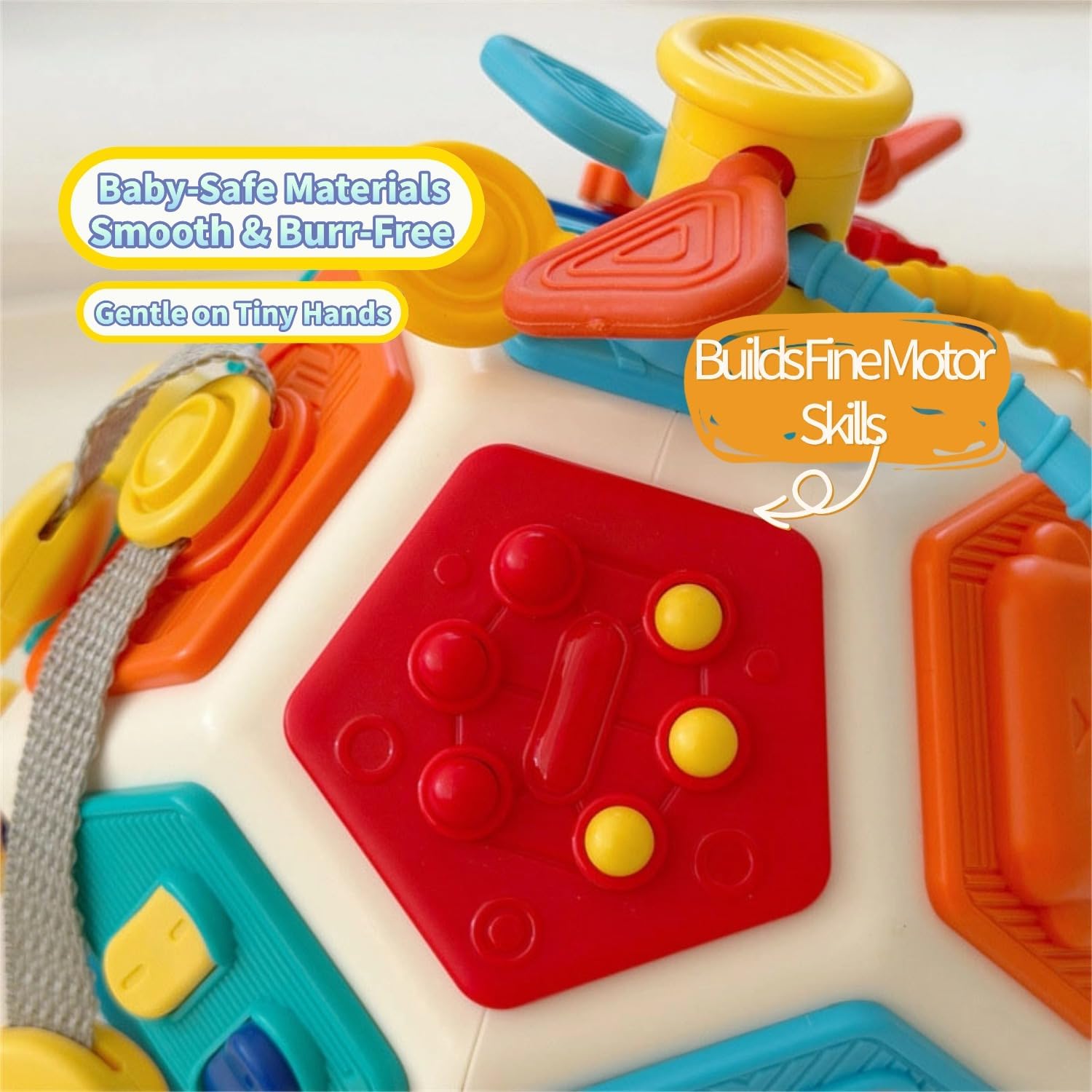 Womiluna 22-in-1 Montessori Busy Board Activity Cube Toys for 1 Year Old Toddlers Educational Learning Sensory Travel Toy for Infant 6-12 12-18 Months Toys Gifts