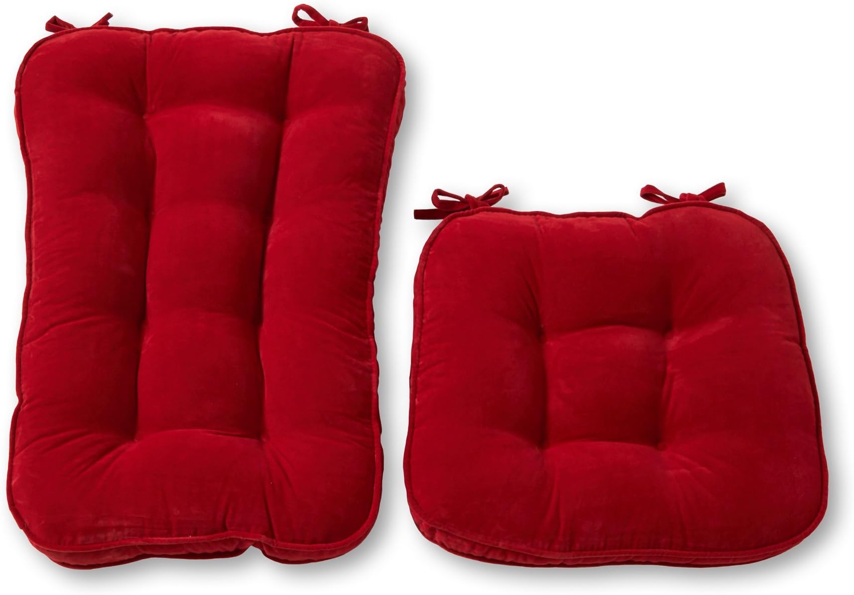 Greendale Home Fashions Jumbo Rocking Chair Cushion Set Hyatt Fabric, Scarlet