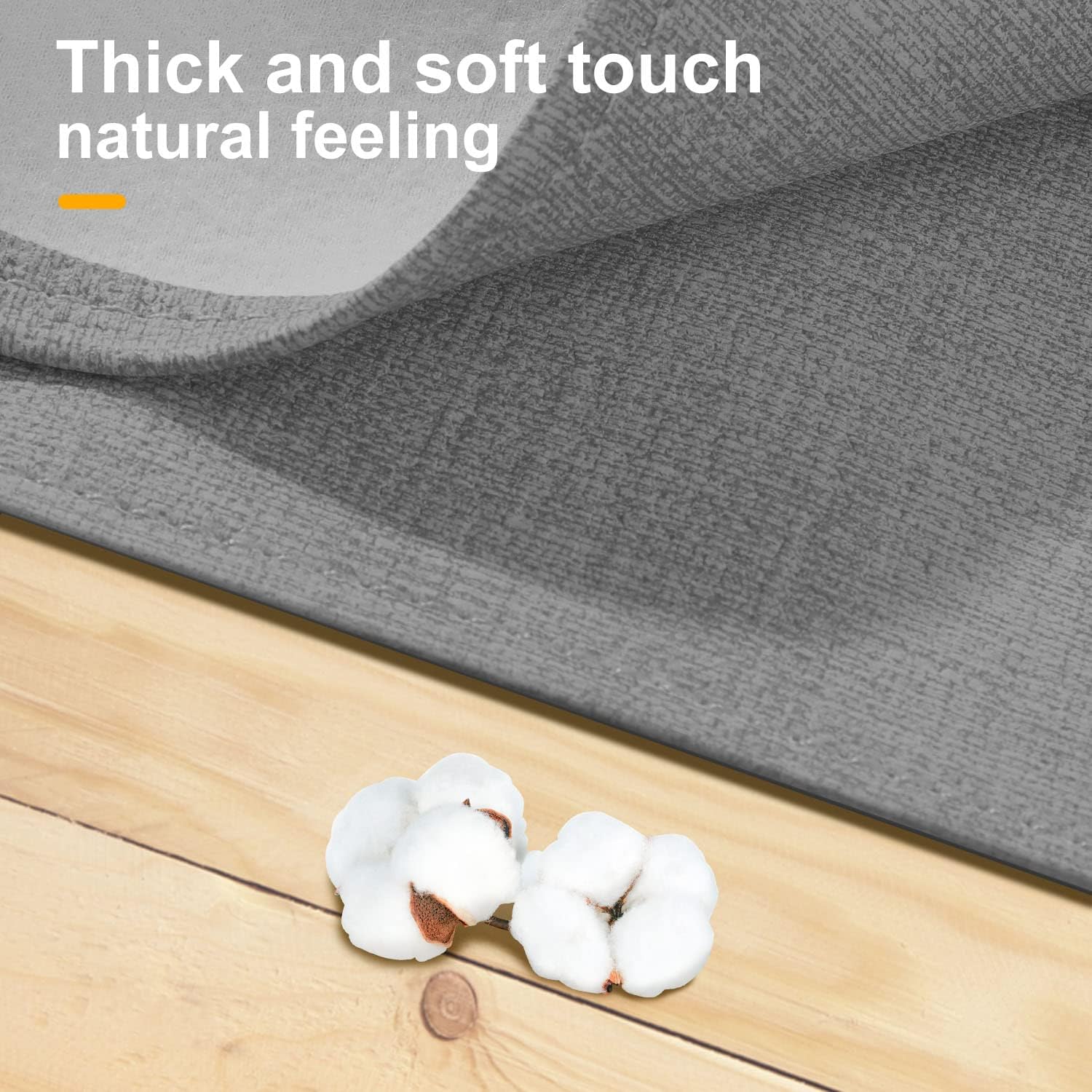 Wipeable Table Runner, Thick Farmhouse Dresser Runner, Rustic for Kitchen, Bedroom, Living Room, Indoor and Outdoor (72'', Grey)