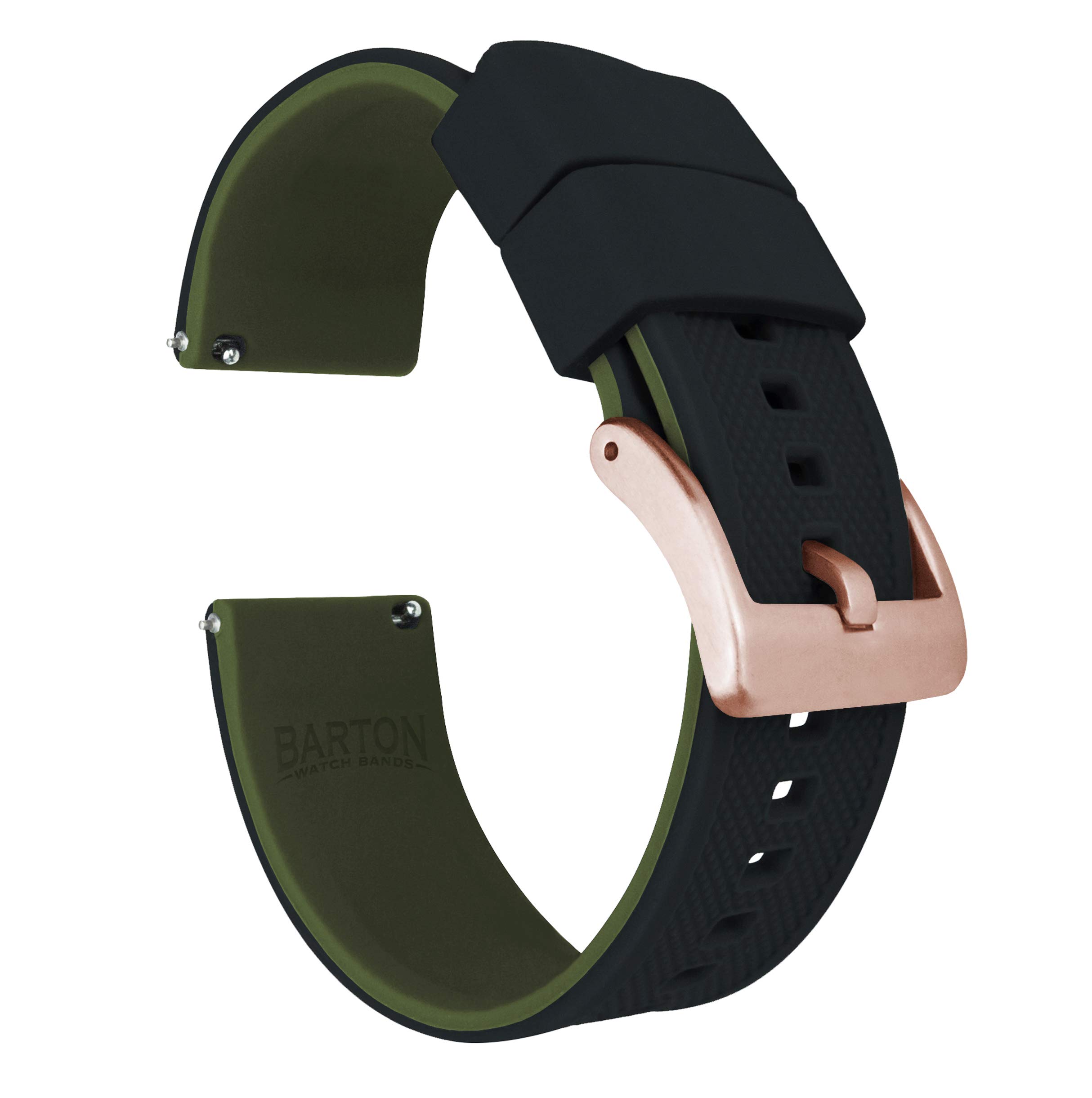 BARTON Elite Silicone Watch Bands - Gold Buckle Quick Release